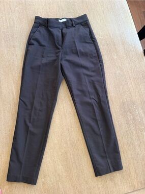 H&M Size 2 Brown Straight Leg Dress Pants Office Career Trousers